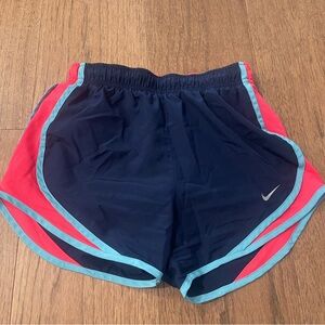 Nike Women's Navy and Pink Athletic Shorts